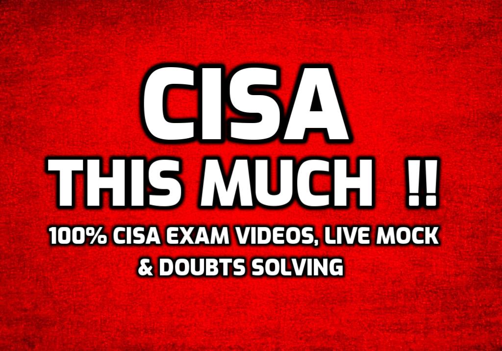 This image shows cisa-this much training helps you clear cisa exam with mock tests
